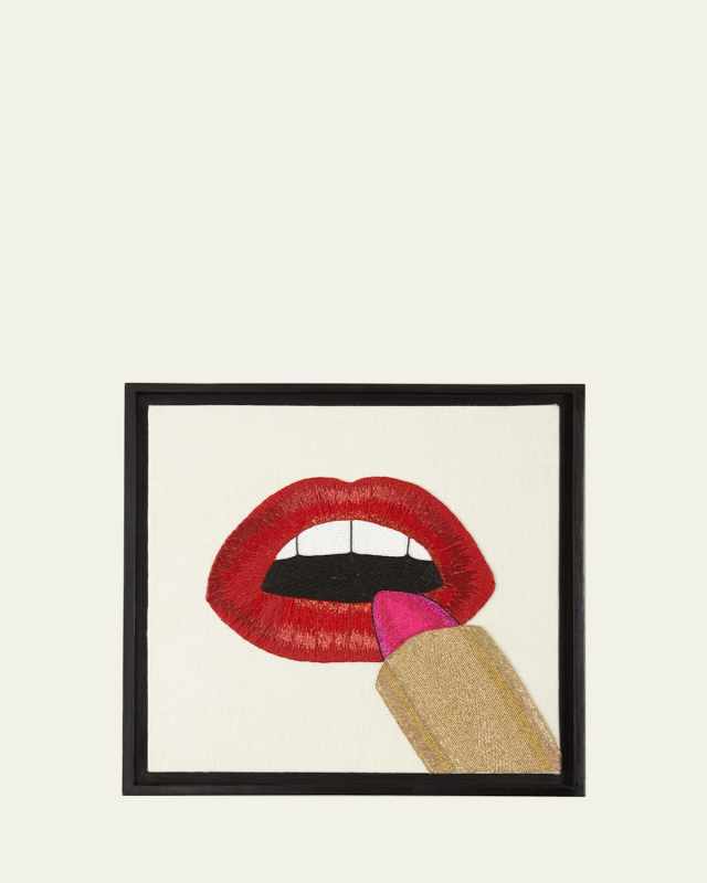 Lipstick Beaded Wall Art